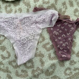 Purple Lace Women's Panty Set of 2